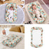 Sarogrorin Highland Cow Floral Baby Nest Pillow Cover Colorful Flowers Babies Infant Lounger Cover Green Foliage Baby