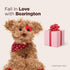 Bearington Harry Hugglesmore Valentine's Day Stuffed Animal, 11 Inch Brown Puppy, Ideal for Gifts