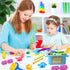 Wxqfumy Set, 31 3D Dough Tool Pcs Basic Dough Tools Kits for Kids, Dough Accessories Includes Storage Container, Mat