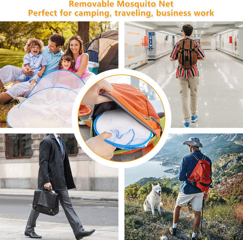 Portable Mosquito Net Tent, Folding Mosquito Head Net, Pop Up Netting for Bedding Camping Traveling, Large