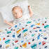 Cozy 6-Layer 43x43 Inch Luxury Muslin Baby Blanket, Swaddle, Cotton Receiving Blanket for Newborn Infant, Lightweight