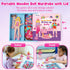 3 4 5 6 7 8 Mocoosy Wooden Magnetic Dress Up Dolls for Girls Pretend Play, Magnet Dolls with Storage Case, Travel Game