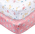 Gerber Baby Unisex 2-Pack Knit Crib Sheet, Animal Geo Girl, One Size