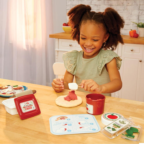 18+ 3+ Little Tikes Creative Chefs Pizza Kit with Special Make-It Mix Play Sand, Accessories, Realistic Pretend Play