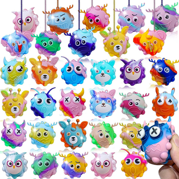 Supovil 72pcs Pop Fidget Bulk 3D Stress Ball Toy, Pop Toy Party Favors