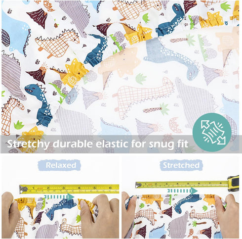 2 Pack 52in 28in Crib Sheets x | Bedding for Cot Bed Soft Breathable Cotton Sheets for Standard Crib and Toddler