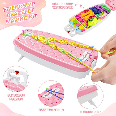 Dpai Friendship Bracelet Making Kit for Girls, DIY Arts and Crafts Toys, Best Birthday Gift Ideas for Ages 6-12