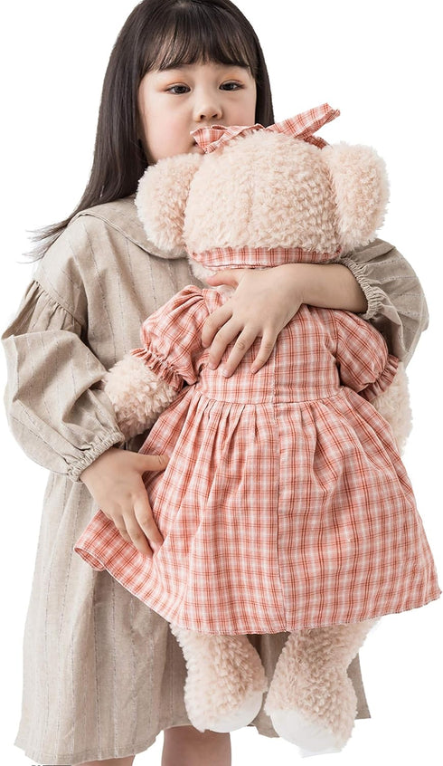 Oitscute Big Baby Teddy Bear, Cute Soft Plush Toy 25" (Red&Pink)