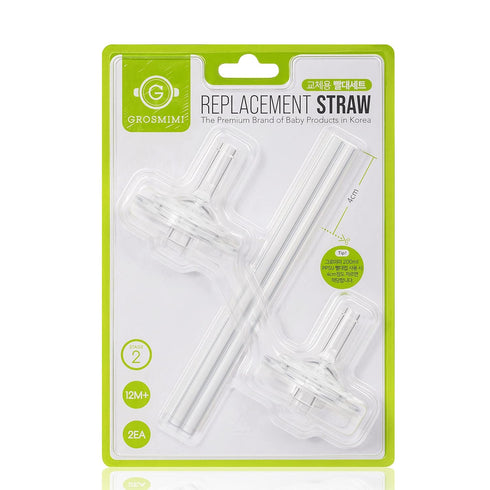 Grosmimi Stage 2 Replacements Straw Kit, 2 Counts