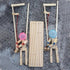 Balloon Bamboo Man Battle, Handmade Wooden Fencing Puppets, Wooden Battle Bots Arena, Battle Bots (Larger Bamboo Man)