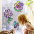 Atydkug Window Gem Art Diamond Kits for Kids, 6 Sheets Flowers Painting Kits for Birthday Party Gifts