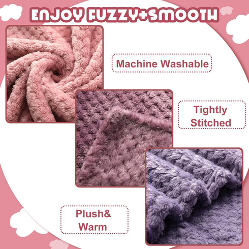 4 32 24 Inch(Pink Frienda Pcs Baby Fuzzy Blanket Fluffy Baby Blanket for Boys Girls Soft Warm Infant Newborn Toddler