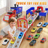 3, 4, 5, 6, 7, 8 6 Carrier Truck Race Track Toys, Truck Toys for Years Old Kids, Foldable Transport Truck Toys Car