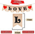 KatchOn Burlap Love Banner for Romantic Decoration - 7x5 Inch | No DIY | Engagement Party, Anniversary, Mothers Day