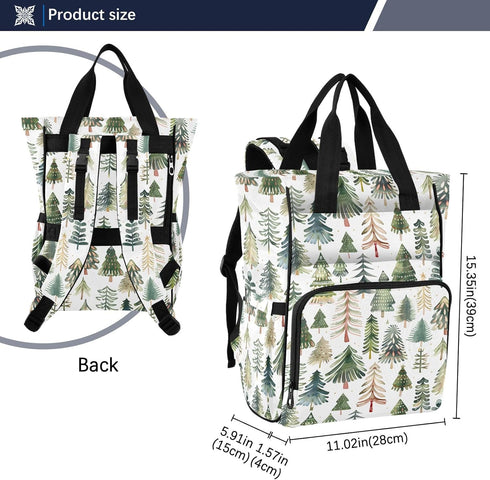 SUABO Backpack Tree Watercolor Pattern Baby Diaper Bag Large Bag Waterproof Travel Diaper Bags for Moms and Dads