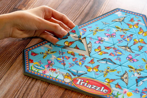 Think Fun Triazzle Picture-Matching Brainteaser, Engaging Brain Puzzle for Kids & Adults, Butterflies Edition