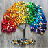 Set 7 27 (162 Candywood Large Rainbow Color Style Wooden Loose Parts Sensory Play Toys, Shapes, Colors, Rainbow Stacker