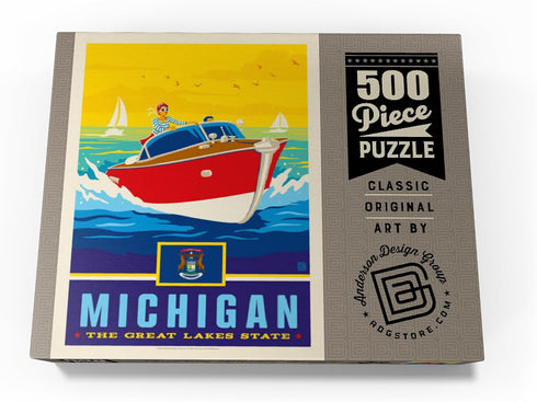 MyPuzzle Michigan: The Great Lakes State - Premium 500 Piece Jigsaw Puzzle for Adults