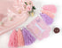BASCT 1st Butterfly Birthday High Chair Banner - Fairy Pink and Purple Tassel, Spring Decoration for Girls (Highchair