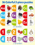 36pcs 3 4 5 Coogam Learning Alphabet Matching Game, Self-Correcting Sight Words Letter Number Cards, Fine Motor