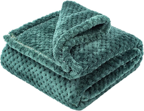 Fuzzy Blanket for Baby Girl or Boy, Soft Warm Cozy Coral Fleece Toddler Infant Receiving Blanket for Crib, Stroller,