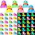 HyDren 50 Pcs Rubber Turtle Duck Glow in The Dark Cute Duck