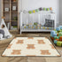 GOODOLD 50x50 Inch Cute Teddy Bear Baby Play Mat One-Piece Soft Crawling Mat Waterproof Playmat with Non-Slip Bottom