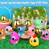 8 Pack Jumbo Surprise Golden Easter Egg Filled with Eye-pop Fidget Toys, Large Easter Eggs with Toys Inside Easter