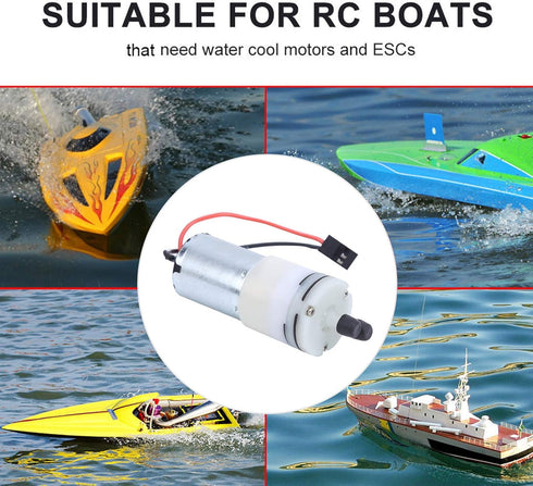 3-6V Water Cooling Pump RC 370, Portable Low Noise Mini Water Transfer Utility Pump for RC Boats Motor