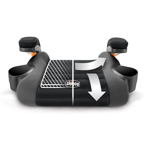 Chicco GoFit Backless Booster Car Seat, Portable Travel Booster Seat for Children 40-110 lbs, Shark/Black/Grey