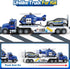 3 4 5 6 7 8 20.5" Kids Toys for Years Old Boys, Police Truck Toy with Racing Car and Helicopter, Toddler Friction