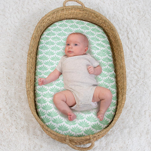 4-Pack The Peanutshell Baby Bassinet Sheets for Girl - Soft, Oval & Fitted Baby Girls Sheet, Rectangle, Fitted Covers