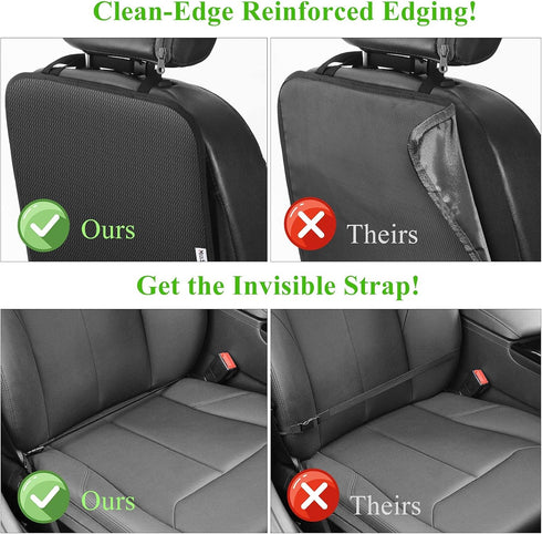'-2pc) Meolsaek Kick Mats Back Seat Protector, Waterproof Oxford Seat Back Protector, Car Seat Back Protector for Kids