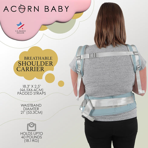 6-in-1 Acorn Baby Parent Carrier Sling with Hip Seat - Ergonomic Carrier Front Carrier Breastfeeding Holder for Parents