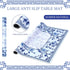 Sonwyoung 1 31.5" 31.5" Chinoiserie Mahjong Mat with Carrying Bag x Blue and White Rubber Anti Slip and Noise Reduction