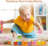 Wooden Building Blocks Set for Kids, 36 PCS Rainbow Acrylic Gem Cubes - Montessori Stacking Toy for Boys Girls 3-6