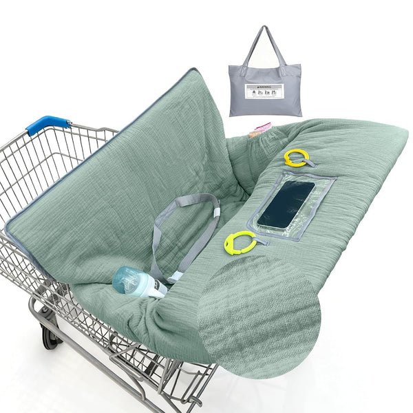 Muslin Shopping Cart Cover for Baby Soft & Breathable High Chair Covers