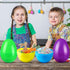 6 10 Inch Funtery Pcs Jumbo Easter Eggs Plastic Giant Easter Eggs with Handles, Clear Large Baskets Fillable Big Bunny