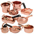 CP Toys 13 Piece Plastic Copper Look Cookware Set for Pretend Kitchen Play for