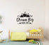 Dream Big Little One Quote Wall Decals for Nursery, Woodland Vinyl Stickers for Children Baby Kids Bedroom Y07