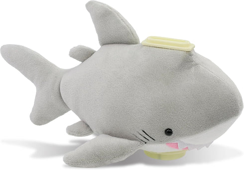 DolliBu Gray Shark Plush Coin Bank, Soft Stuffed Piggy Bank, 9 Inches