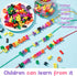Wesiti 408 Pcs Lacing Letters Alphabet Learning Toys for Toddlers, ABC Beads for Fine Motor Skills & Spelling