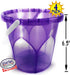 6.5" Set 4 Pack Matty's Toy Stop Beach Gear Opaque Plastic Sand Buckets (Pails) Blue, Pink, Green & Purple Party Bundle