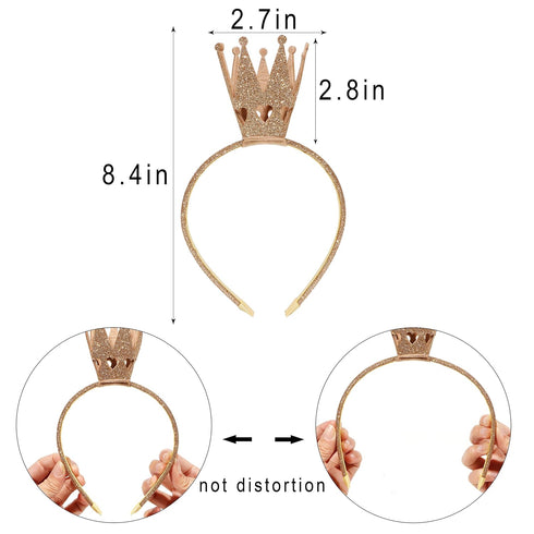 Ever Fairy Girls Shiny Crown Hairband - Princess Girl Crown Headband for Weddings