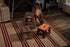 AZUMAYA Folding Step Stool, 15.4" Height, Brown and Orange, Model FKF-622OR