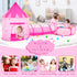 PigPigPen 3pc Kids Play Tent - Princess Tents with Ball Pit, Crawl Tunnel for Toddlers, Indoor & Outdoor Playhouse Toys