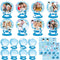 Dianelhall 24 Sets Winter Picture Frame Craft Kit Christmas Winter Photo Crafts