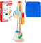 Kids Cleaning Set, 8 Pcs Wooden Housekeeping Play Set Includes Broom Mop