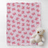 Cstdyfrv Summer 60x80in Watercolor Crab Striped Baby Blankets for Boys Girls Pink Crabs Sea Ocean Coastal Swaddle