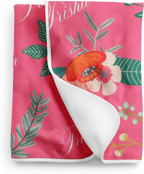 WolfeDesignPDD Baby Blanket Personalised Swaddle Blanket - Newborn Swaddle - Monogram Baby - Newborn Baby Gift - Custom